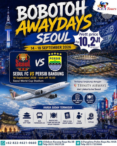 5D Bobotoh Awaysday Seoul dep 14 Sep 2026 by TW